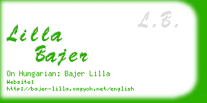 lilla bajer business card